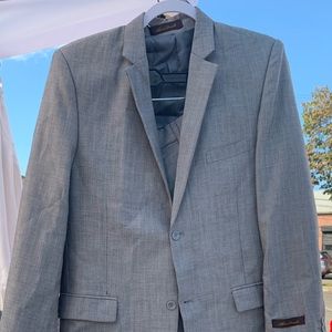 Gray young men's suit